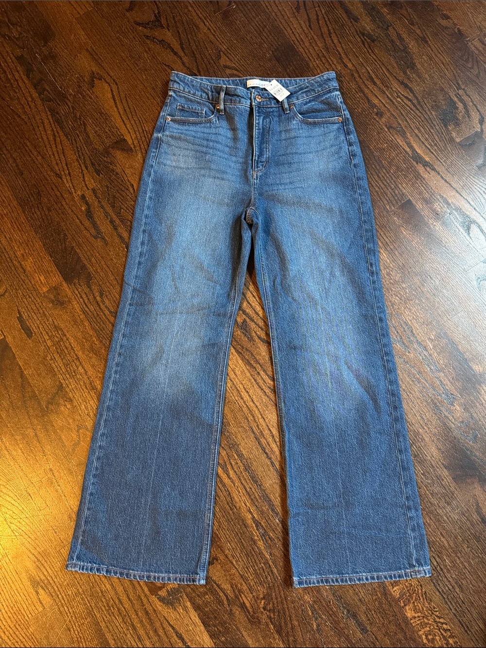 NWT Made & Loved LOFT Blue Denim High Rise Wide Leg Jeans. Size 4/27.